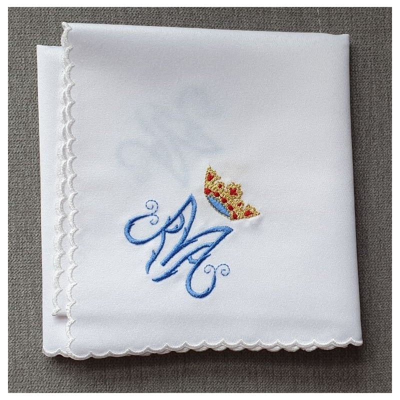 Corporal embroidered in 4 corners - Marian pattern