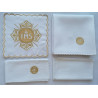 Chalice linen set gold IHS - embroidery (134)