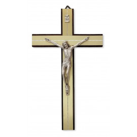 Wooden cross inlaid with metal (3)