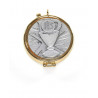 Church pyx in brass, gold-plated - chalice of peace
