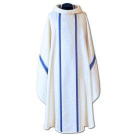 Chasuble, St. Mary's - gold + blue belts (11)
