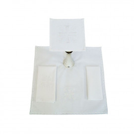 Chalice linen set white cross embroidery (17)