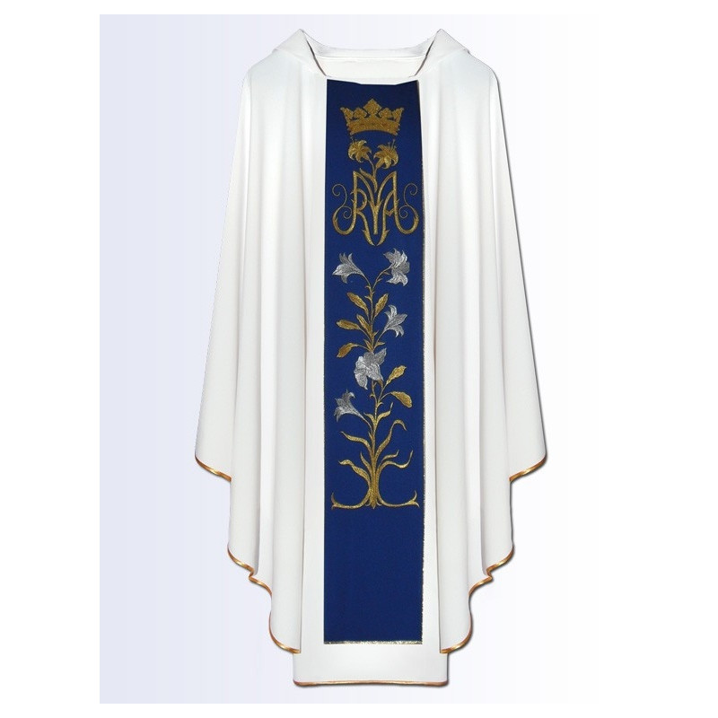 Chasuble, St. Mary's embroidered belt - white color (15)