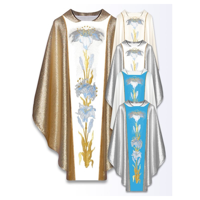 Marian chasuble embroidered belt - ecru (18)