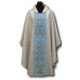 Marian chasuble embroidered belt - silver + silver ornament (21)