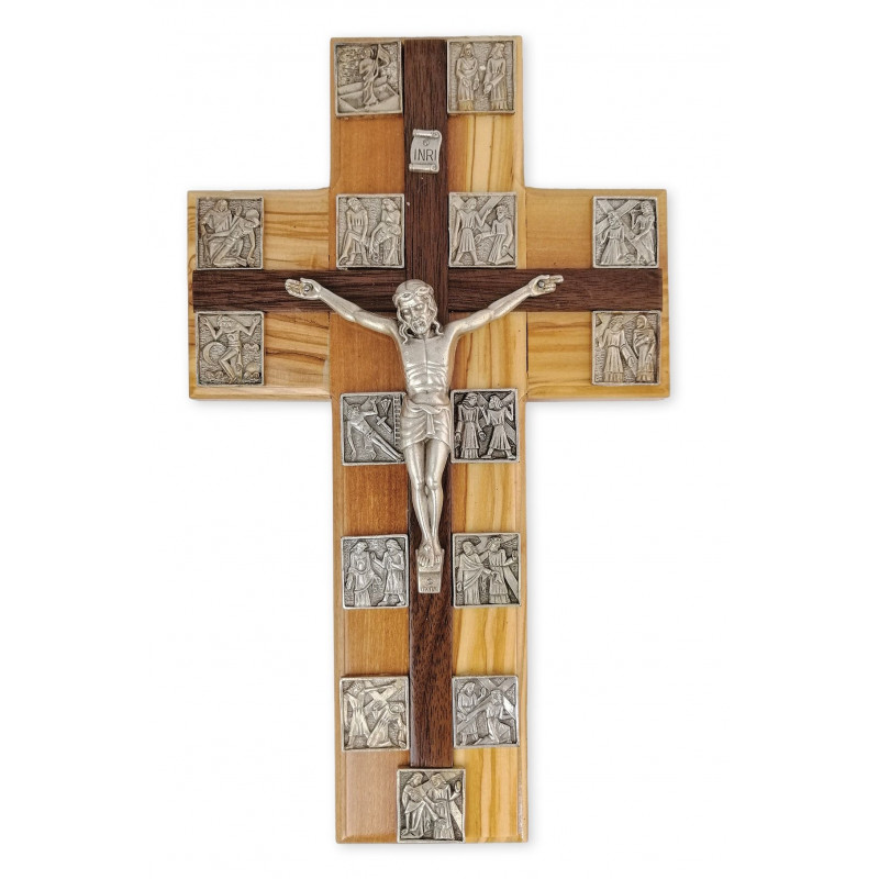 Cross with the Stations of the Cross - olive tree (2)
