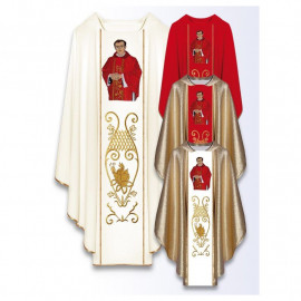Chasuble with the image of Bl. Fr.. Jerzy Popieluszko