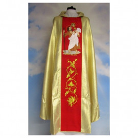Golden chasuble embroidered Saint Christopher