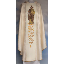 Embroidered chasuble with an image of St. Joseph - rosette (6)