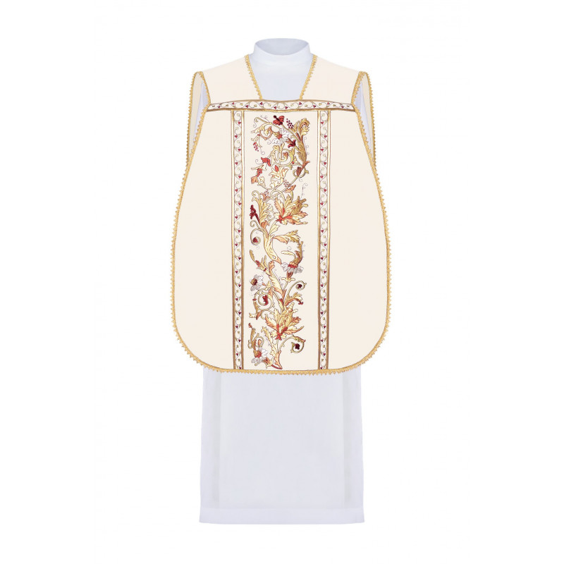 Roman chasuble embroidered Heart - liturgical colors (41)