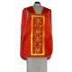 Roman chasuble red, IHS rosette (54)