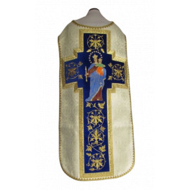 Roman chasuble embroidered Our Lady Help of the Faithful