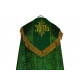 Embroidered cope - IHS green - rosette (1)