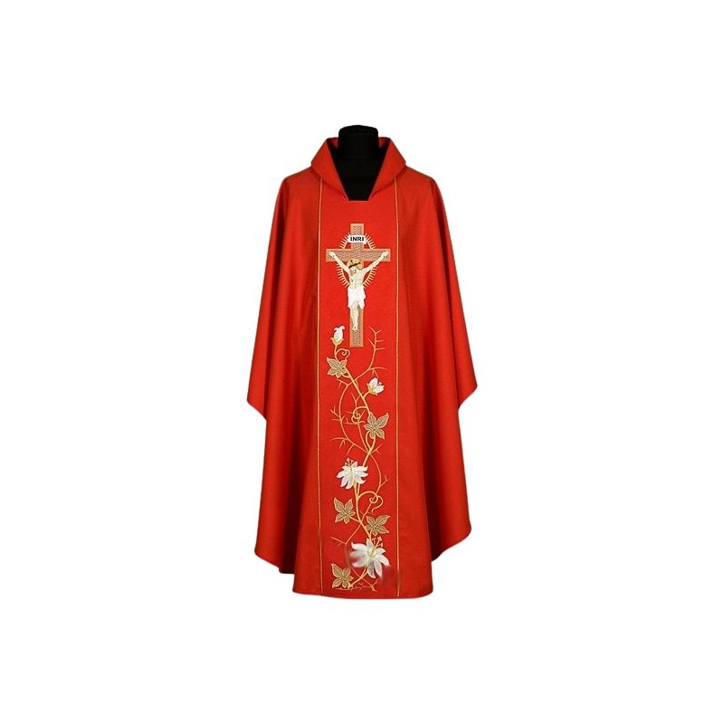 Embroidered chasuble Jesus crucified