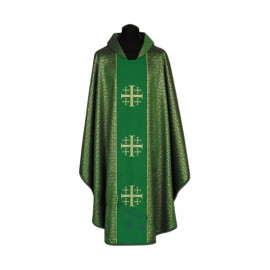Green chasuble + gold ornament (52A)