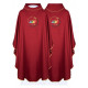 Embroidered red chasuble Peregrinantes in Spem (3) - JUBILEE ROME 2025