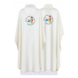 Chasuble in white - Jubilee 2025 (Pilgrims of Hope) - inscription in Latin