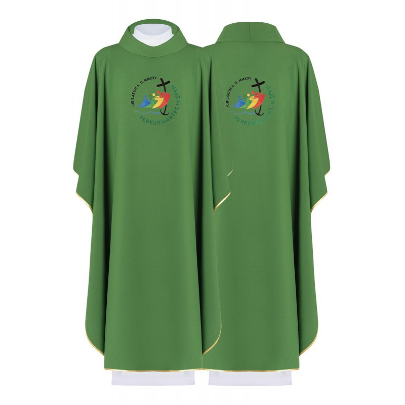 Chasuble in green - Jubilee 2025 (Pilgrims of Hope) - inscription in Latin