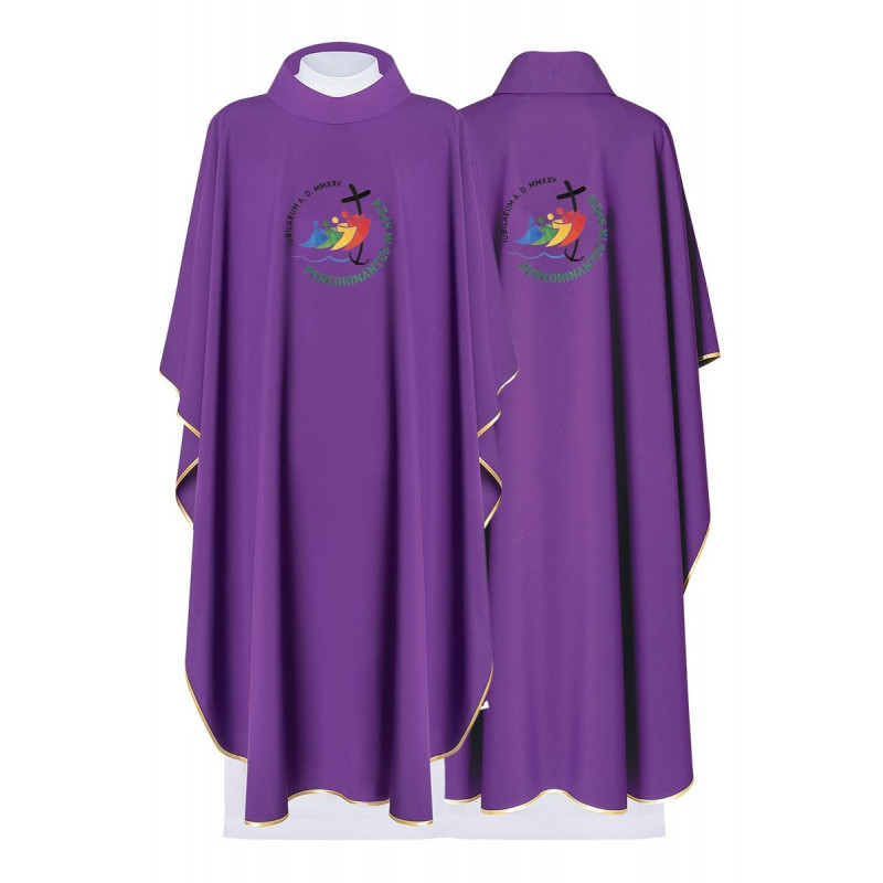 Chasuble in purple - Jubilee 2025 (Pilgrims of Hope) - inscription in Latin