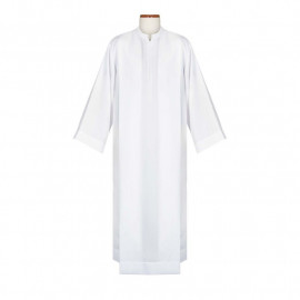 Clergy alb with zip at the front, with pleats (12)