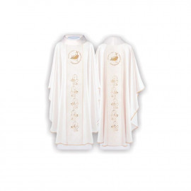 Embroidered chasuble, Jubilee 2025 - Peregrinantes in Spem, Latin inscription (6)