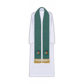 Embroidered green stole Jubilee 2025 (Peregrinantes in Spem)