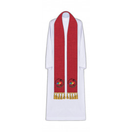 Embroidered red stole Jubilee 2025 (Peregrinantes in Spem)