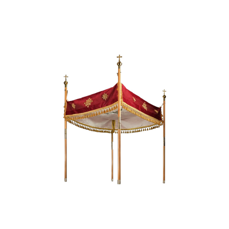 Red and Gold Processional Canopy for Eucharistic Celebrations