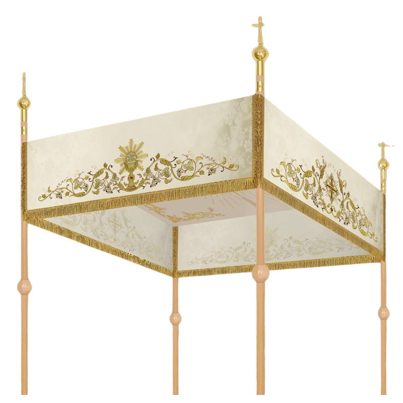 Eucharistic Procession Canopy – Ornate with Gold Fringe