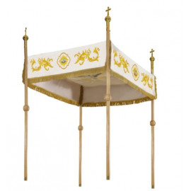 Embroidered processional canopy - ecru (11)