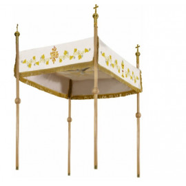 Embroidered processional canopy - ecru (10)