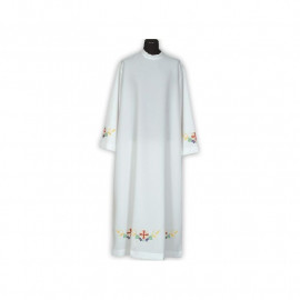 Clergy alb embroidered, stand-up collar (28)