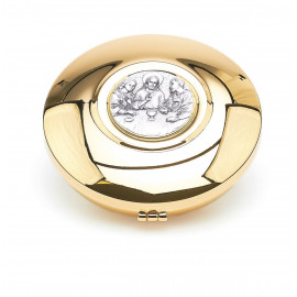Last Supper church pyx – gilded brass