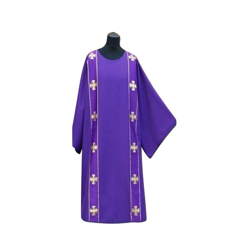 Dalmatic purple + stole (2 bands)