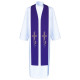Priestly stole cross and wheat - embroidered (5)