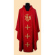 IHS embroidered chasuble + Cross - liturgical colors