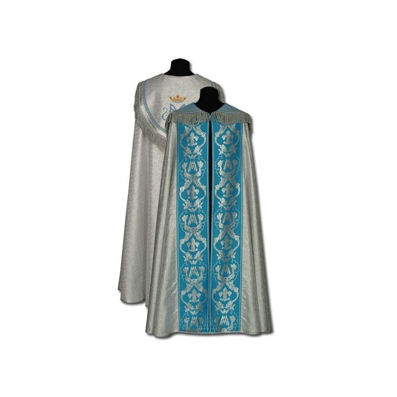 Marian silver cope - embroidered (3)