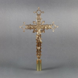 Brass processional cross - approx. 50 cm high