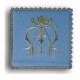 Blue embroidered pall - symbol of Mary