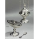 Censer + boat + spoon - a set of silver color