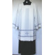Surplice priest stretch - gray crosses + hemstitch