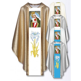 Chasuble with an embroidered image - Our Lady of Kozielsk