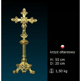Gold plated altar cross - 55 cm (9)