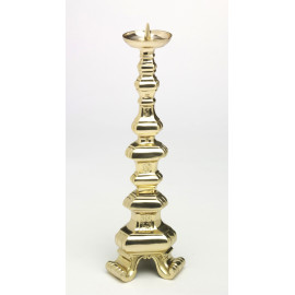 Altar candlestick in solid brass - 40 cm
