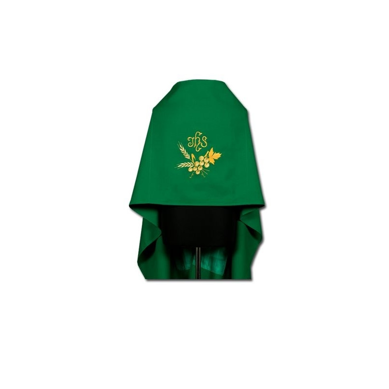 Green IHS embroidered veil
