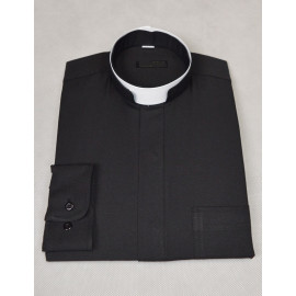 Roman shirt for priest with pins and collar