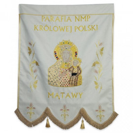 One-sided embroidered banner - MB Częstochowska