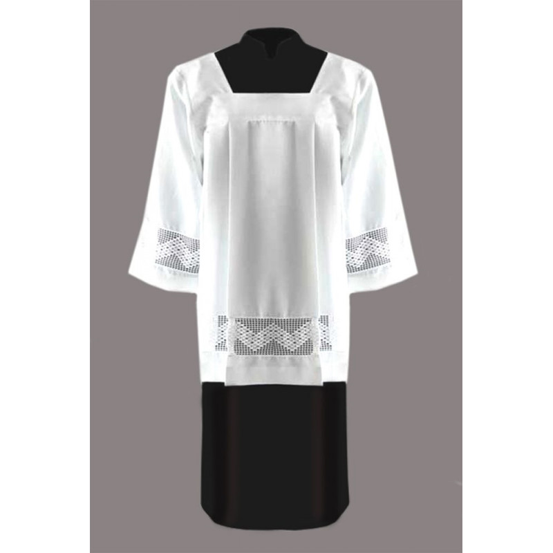Clergy surplice with elegant cotton lace