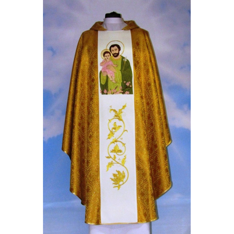 Chasuble with the image of St Joseph (glitter)