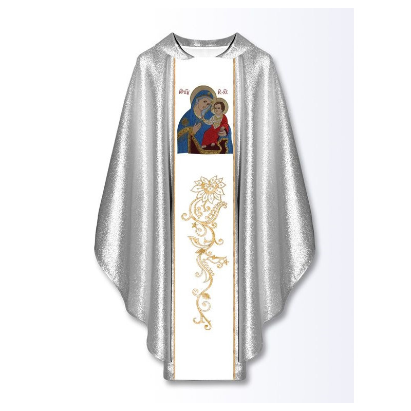 Chasuble with embroidered image - Mother of God Healing the Sick